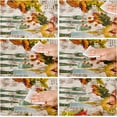 thumbnail image 6 of PVC Tablecloth ,Heavy Duty Vinyl Tablecloth with Flannel Backing for Kitchen Party Picnic Dining Spring Summer Indoor & Outdoor (Pumpkin, 60X84 Inch), 6 of 6