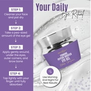 DERMAXGEN Eye Gel + Plant Stem Cells + Matrixyl 3000 + EYE BAG REMOVER, Arginine For Under And Around Eyes To Smooth Fine Lines, Eliminate Dark Circles, And De-puff Bags With Peptide Complex, 1 FL