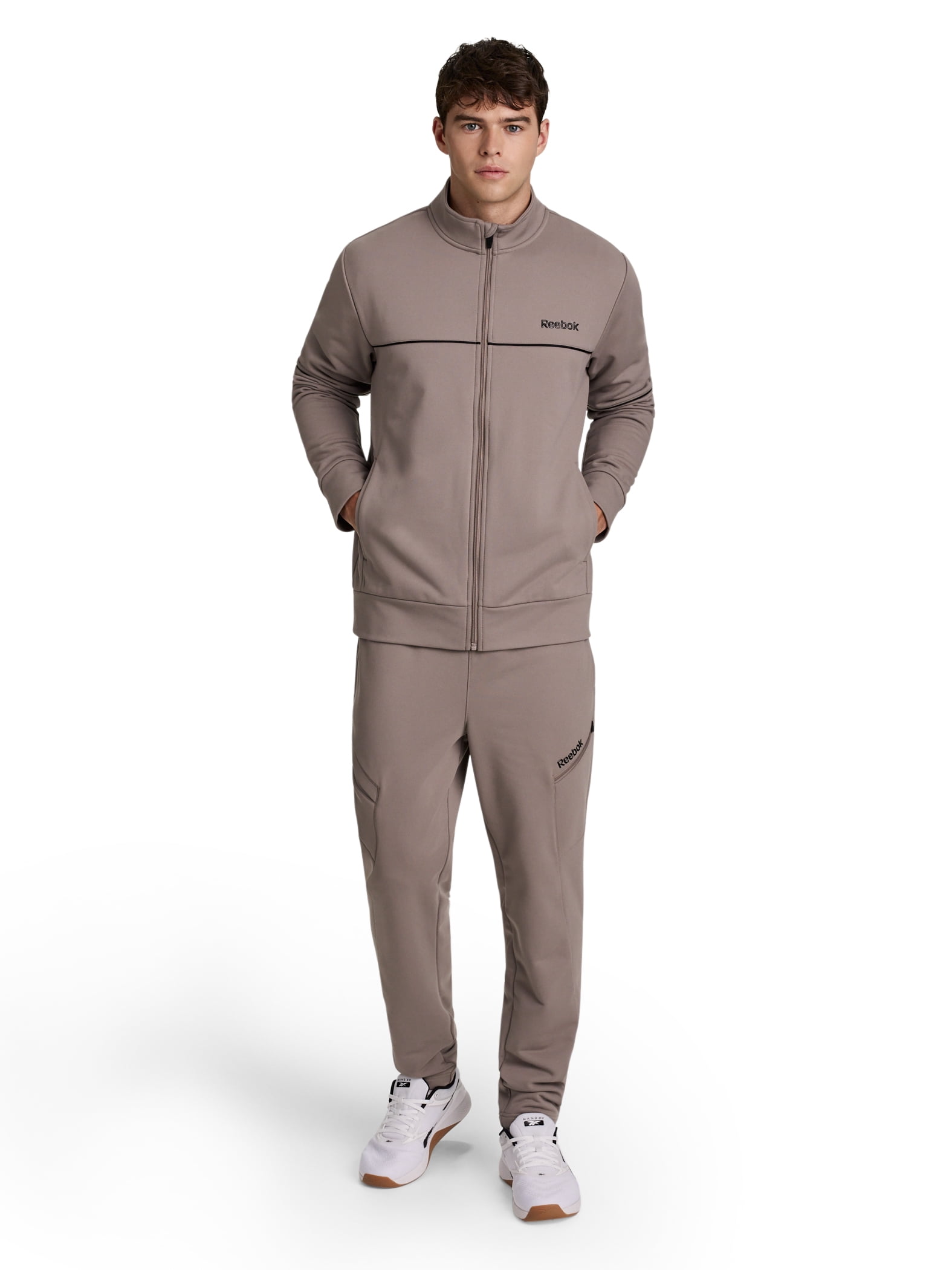 Reebok Men's and Big Men's Terry Full Zip Jacket, Sizes XS-5XL