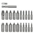 thumbnail image 3 of Extractor de tornillos kusrkot de 20 piezas HSS removedor de tornillos dañados, 3 of 6