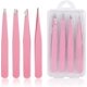thumbnail image 1 of Tweezers Set 4-piece, Professional Stainless Steel Tweezers, Precision Tweezers For Eyebrows, Facial Hair, Ingrown Hair, Splinter, Blackhead And Tick, 1 of 4