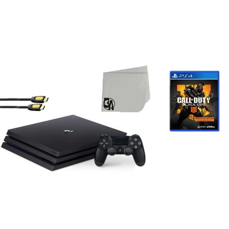 Pre-Owned Sony PlayStation 4 PRO 1TB Gaming Console Black with Call of Duty Black Ops 4 BOLT AXTION Bundle (Refurbished: Good)