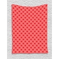 thumbnail image 1 of Ladybug Tapestry, Flower and Heart Pattern Wings on Warm Backdrop Monochrome Animal Design, Wall Hanging for Bedroom Living Room Dorm Decor, 60W X 80L Inches, Dark Coral Wihte, by Ambesonne, 1 of 2