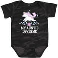thumbnail image 3 of Inktastic My Auntie Loves Me Unicorn Girls Baby Bodysuit, 3 of 5