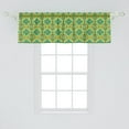 thumbnail image 2 of Ambesonne Damask Window Valance, Baroque Influences Flowers, 54" X 18", Yellow Green Turquoise, 2 of 3