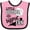 Pink and Black, variant on Inktastic Little Brother and Biggest Fan Baseball Family Fan Boys or Girls Baby Bib
