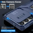 thumbnail image 5 of TECH CIRCLE Shockproof Rugged Phone Case for Galaxy A36 5G (6.7", 2025) with Built-in Sturdy Metal Kickstand, Slide Camera Lens Cover, Hard Shell Drop Proof Anti Scratch Protective Cover, Blue, 5 of 8