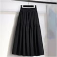 thumbnail image 6 of HomeGardon Maxi Skirts for Women Long Skirts Summer Womens High Waist Skirt Mid-Length A-Line Skirt with Elastic Waist,M-XXXXXXL, 6 of 6