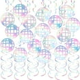 thumbnail image 4 of Sylvtty 70s Disco Ball Hanging Swirls Retro Disco Party Cutouts Banner Streamers Ceiling Hanging Decorations for 1970s Birthday Party Supplies, 4 of 6
