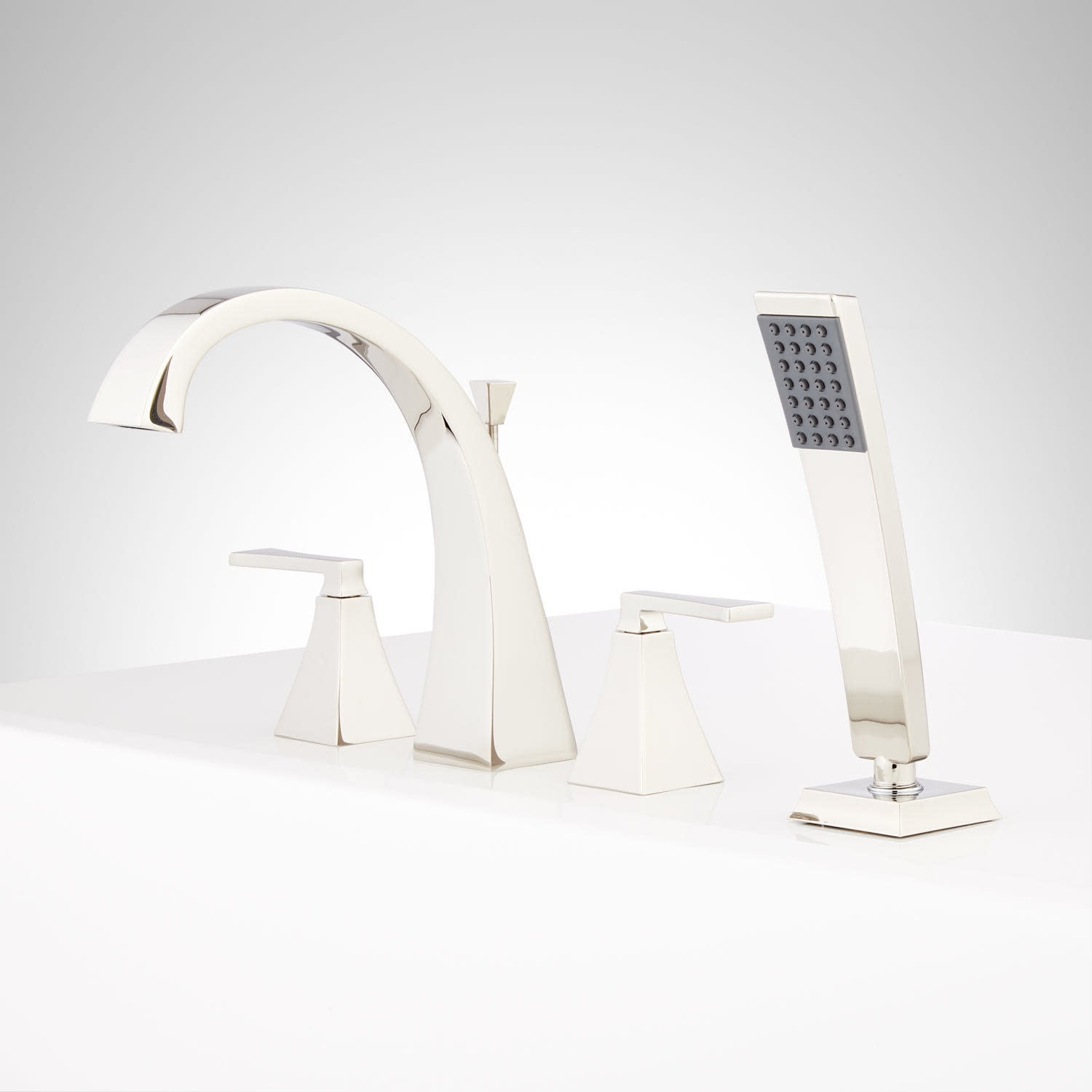 Signature Hardware 948686-LV Vilamonte Deck Mounted Roman Tub Filler Faucet - Polished Nickel