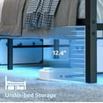 thumbnail image 5 of 4 Ever Twin Size Metal Bed Frame with USB Charging, LED Lights, Heavy Duty, No Box Spring Required, Black, 5 of 7