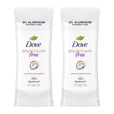 Dove Deodorant Stick Coconut & Pink Jasmine Aluminum Free, 2.6 oz 2 Count