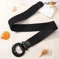 thumbnail image 6 of SUOSDEY Women Woven Wide Belt for Dress Fashion Rattan Braided Waist Belt Straw Raffia Boho Belt for Jeans, 6 of 6