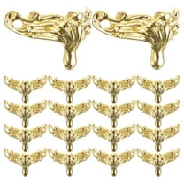 Luxshiny 20Pcs Golden Zinc Alloy Jewelry Box Legs for Furniture Support and Protection