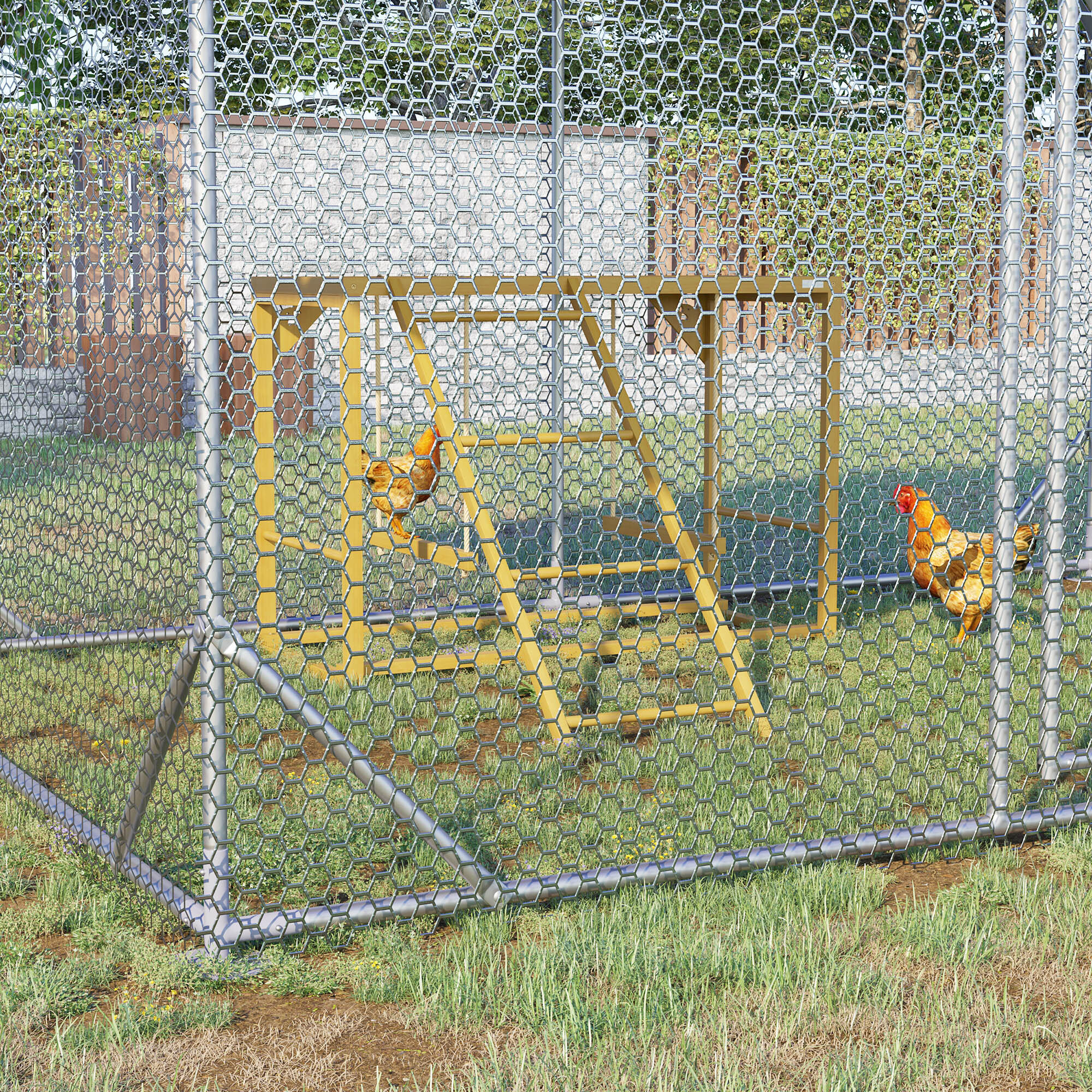 Orthopedic Dog Bed, PawHut Chicken Activity Play with Swing Set for 3-4 Birds, Wooden Chicken Coop Accessory with Multiple Chicken Perches & Hen Ladder, Natural, Natural Dog Bed,Wood Cat Bed