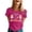 Hot Pink, variant on Womens T Shirts Letter Print Graphics Crew Neck Short Sleeve Loose Trendy Casual Tops