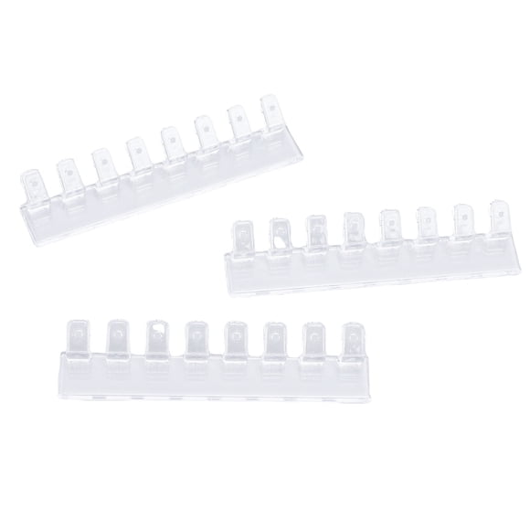 3 Soportes Para Collares De Acrílico Montados En La Pared, Organizador De Joyas Con 8 Ganchos, Organizador Colgante Transparente De 3,7 X 0,6 X 0,4 Pulgadas, Fácil Acceso A Tus