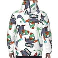 thumbnail image 7 of Daiia Dinosaur on Excavator2 for Men's Fashion Hoodies & Sweatshirts with Kangaroo Pocket Hooded Sweatshirt Breathable & Moisture Wicking-Large, 7 of 7