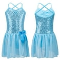 thumbnail image 3 of DPOIS Girls Shiny Sequined Bodice Tulle Skirts Leotard Dress Ballet Dancewear, 3 of 7