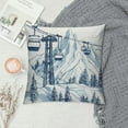 thumbnail image 2 of Nawypu Winter View Pillow Cover,Ski Sports Throw Pillow Case Cover for Sofa Bed,Navy Blue White Sketch Skiing Snow Mountain Double Sides Print Cushion Cover Room Decor, 2 of 5