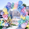 thumbnail image 2 of Pastel Balloons 110 Pcs Pastel Balloon Garland Kit Different Sizes 5 10 12 18 Inch Pastel Rainbow Balloons for Baby Shower Wedding Party Decorations, 2 of 16
