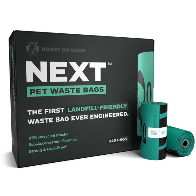 Bolsas de plástico reciclado Doggy Do Good Next para mascotas, 240 unidades