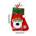 thumbnail image 3 of Fridja Christmas Stocking Christmas Tree Hanging Party Tree Decor Santa Stocking Plush Knitting Sock Gift Candy Bags, 3 of 4