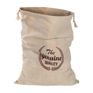 JeashCHAT Linen Bread Bag , Reusable Drawstring Bread Bag, Large Natural Unbleached Bread Bag, Food Storage, Kitchen Storage Bags