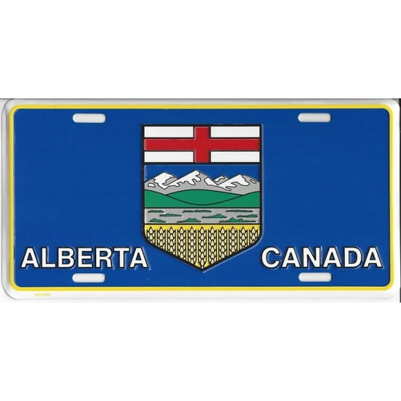 Plaque d'Immatriculation en Métal Gaufré Alberta Canada