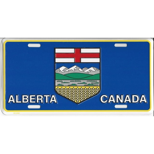 Plaque d'Immatriculation en Métal Embossé Alberta Canada