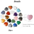thumbnail image 6 of 24 Packs Healing Crystals Heart Gemstones, Natural Heart Shaped Rocks, Heart Shaped Crystals, Assorted Puffy Crystals and Stones for Meditation, Yoga, Decoration, Great Gift for Women #A060, 6 of 9