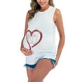 thumbnail image 5 of JGTDBPO Maternity Shirts For Women Summer Tank Tops Woman Round Neck Sleeveless Vest Heat Baby Feet Print Solid Color Maternity Top, 5 of 7