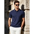 thumbnail image 6 of Cadmus Mens Polo Shirts Quick Dry Short Sleeve Golf T Shirt Performance Moisture Wicking Casual Workout,8602,Black+Navy Blue+Red,XL, 6 of 7
