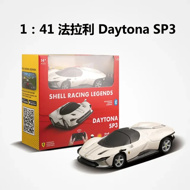1:41 Ferrari Bluetooth Remote Control Car Ferrari Alloy Miniature Diecast Model Rc Car Toy Kid Gift Daytona SP3 White