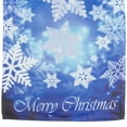 thumbnail image 4 of Northlight Sparkling Snowflakes "Merry Christmas" Outdoor House Flag - 28" x 40", 4 of 7