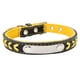 thumbnail image 1 of 1. El collar no se estirará por sí solo; asegúrese de dejar solo 2 dedos entre el collar y el cuello del perro. Un collar y un arnés adecuados no dejarán a tu perro espacio para masticar, 1 of 5