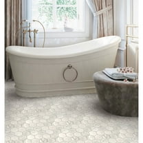 Apollo Tile   5 Pack White 10.6-in x 12.2-in Honed Hexagon Marble Wall and Floor Tile (4.49 sq ft/case)