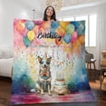 thumbnail image 2 of Happy Birthday to Australian Cattle Dog Kitten Party Balloons Cake Quilt Blanket Heeler Lover Gifts Cozy Comforter Throw Blanket - 00027, 2 of 5