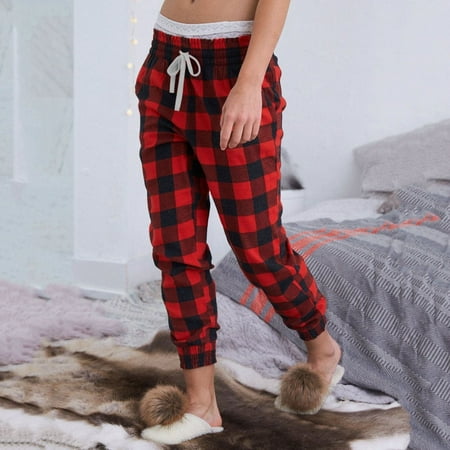 

Women s Plaid Printed Christmas Pants Casual Pants Pajama Pants