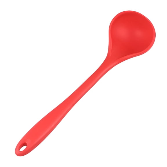 ACDANC 1pc Food Grade Silicone Kitchen Cooking Tool Cooking Soup Ladle Kitchen Gadget for Home (Soup Ladle Red)