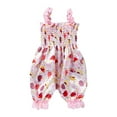 thumbnail image 6 of Odeerbi Baby Girls Boys Clothes Baby Rompers Toddler Flower Print Lace Bow Sling Cute Bloomers Jumpsuit, 6 of 9