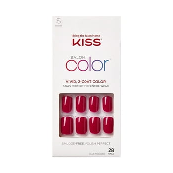 KISS Salon Color Fake Nails, No Direction, 28 Count