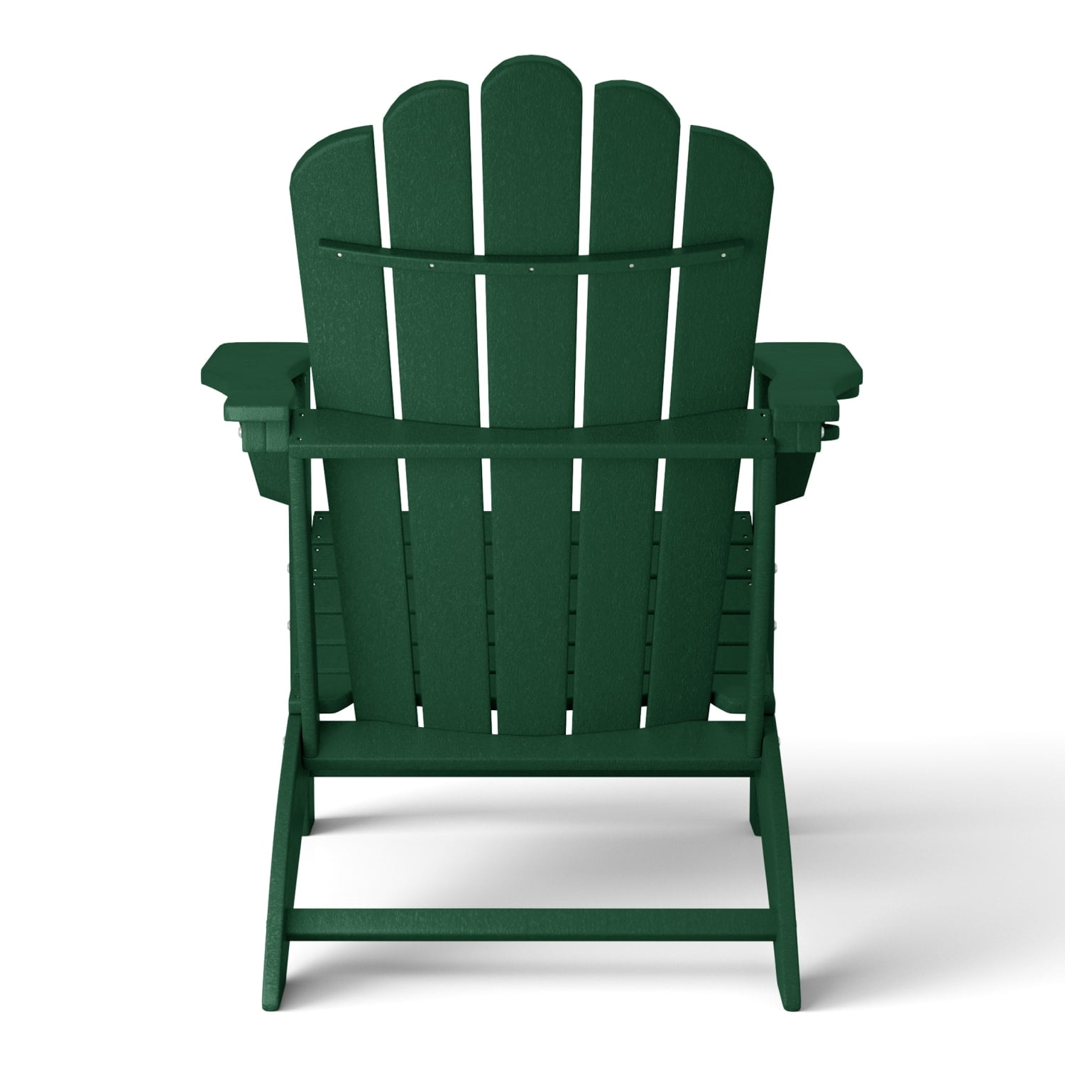 WestinTrends Highland Outdoor Patio HDPE Adirondack Chair With Cup Holder, Dark Green