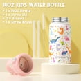thumbnail image 6 of Bento Lunch Box with 4 Compartments, Insulated lunch Bag, 14oz Stainless Steel Water Bottle, Ice Pack, Utensils Set (White Dinosaur), 6 of 9