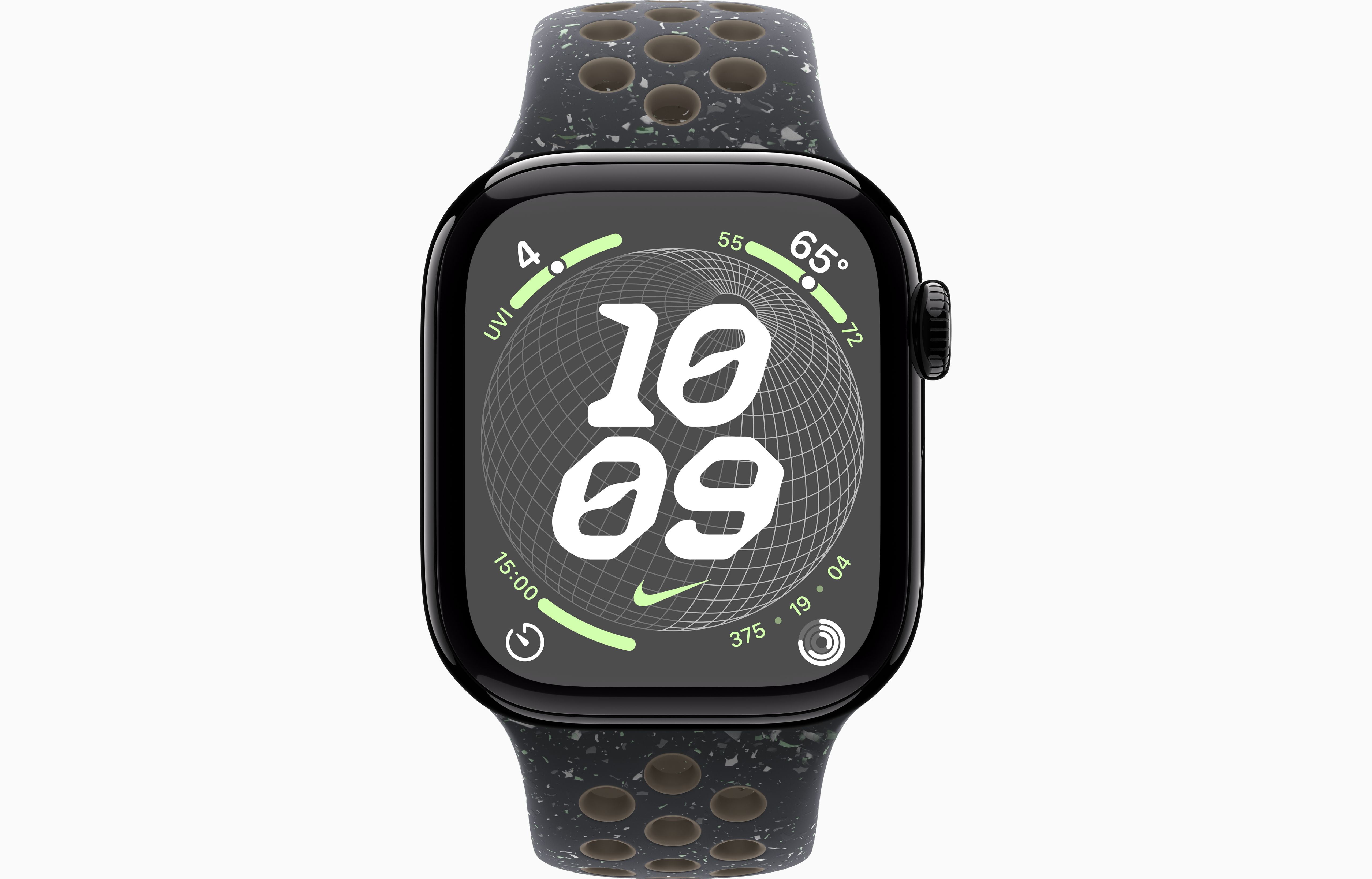 Restored Apple Watch Series 10 GPS 46MM Jet Black Aluminium Case with Midnight Sky Nike Sport Band (Refurbished)