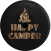 2018 2019 Wrangler JL Backup Camera Happy Camper Campfire Distressed Barn Wood Spare Tire Cover for Jeep RV 33 Inch