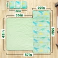 thumbnail image 4 of Primlect Nap Mat, 55" x 22", Extra Large Sleeping Bags with Removable Pillow, for Daycare, Green, 4 of 8