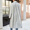thumbnail image 5 of Akafmk Womens Faux Furs Coats,Womens Winter Coats,Womens Ladies Warm Faux Furry Long Coat Jacket Winter Solid V-neck Outerwear Front Open Jacket Outerwear, 5 of 5