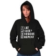 thumbnail image 3 of Eat Sleep Rescue Repeat Firefighter Unisex Plus Fleece Graphic Hoodie Brisco Brands 3X, 3 of 5