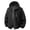 Black, variant on WIZUTIZ Men's Sun Protection Hooded Jacket Lightweight Solid Color Long Sleeve Pockets Outdoor Hiking Golf Casual Windbreaker